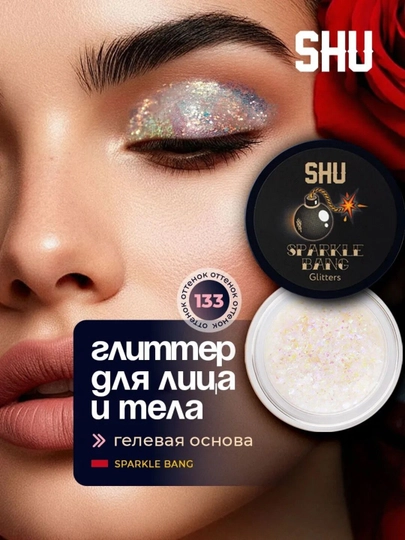 Глиттер для глаз, лица, тела и волос SHU Sparkle Bang