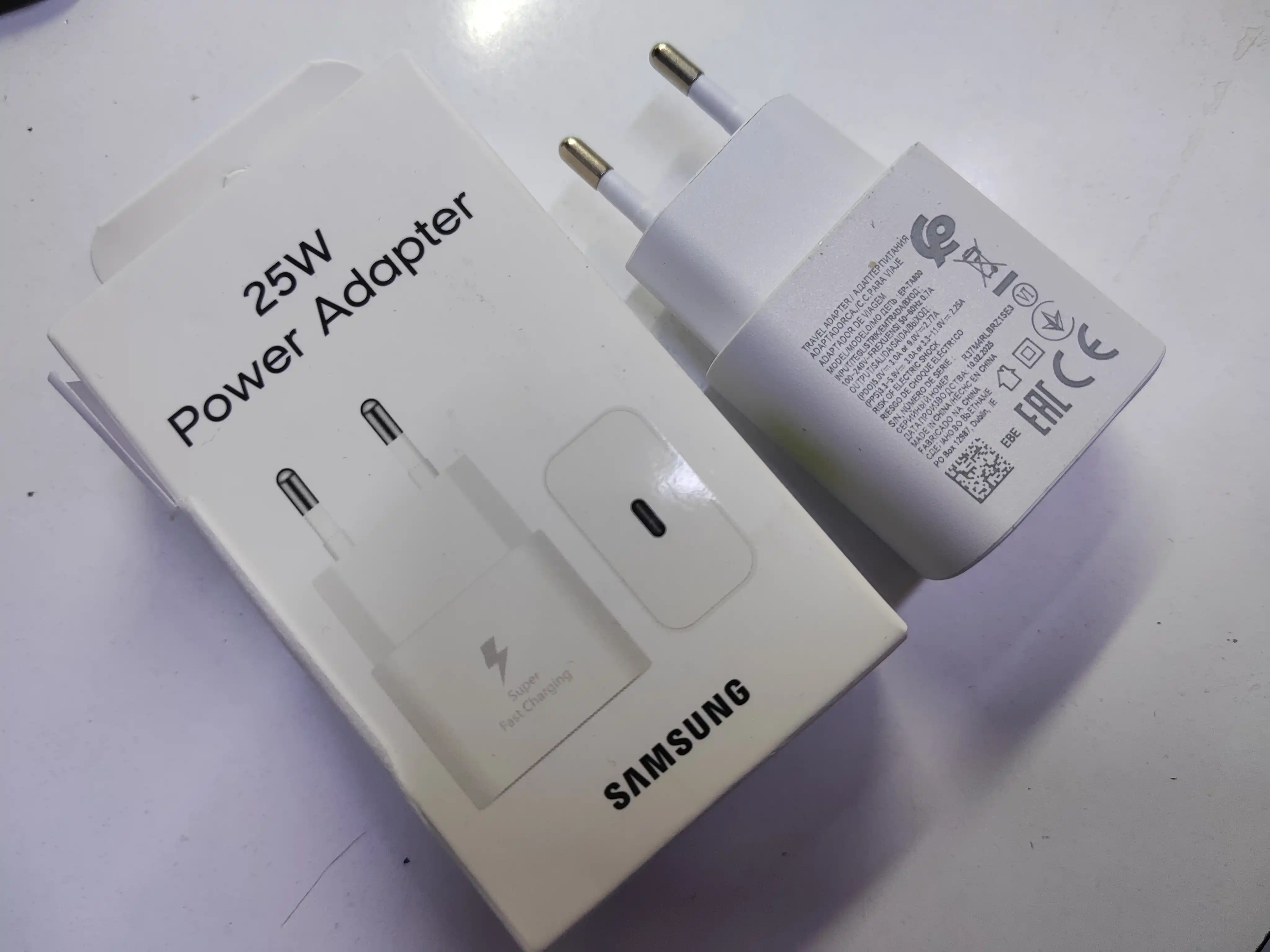 Зарядное устройство Samsung 25W, Type-C, 5A, PD Fast Charger, для Redmi, Samsung и Android