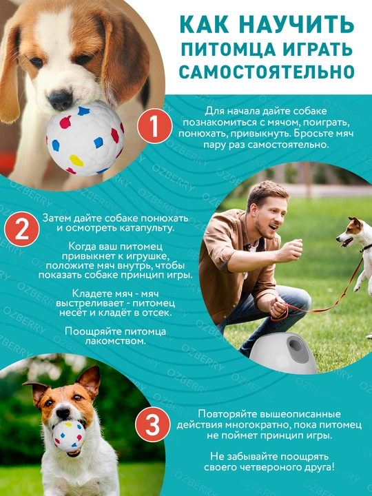 Интерактивная игрушка для собак, автоматический мяч для собак