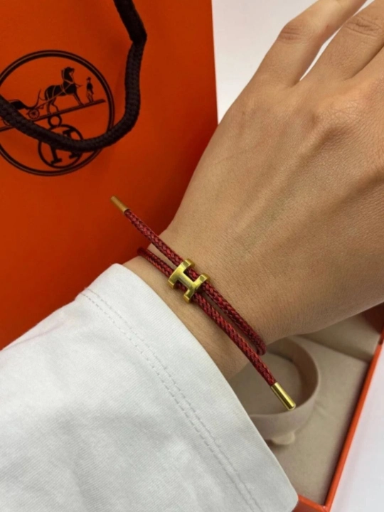 Браслет для женщин и мужчин, плетеный браслет из веревки с логотипом Hermes