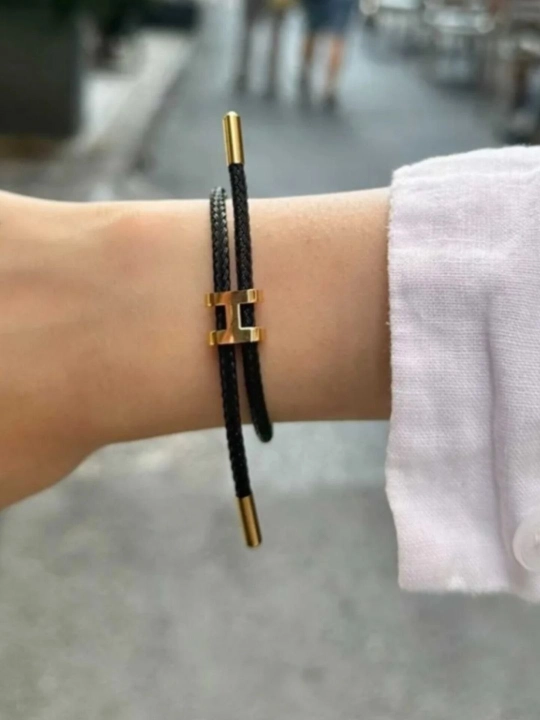 Браслет для женщин и мужчин, плетеный браслет из веревки с логотипом Hermes