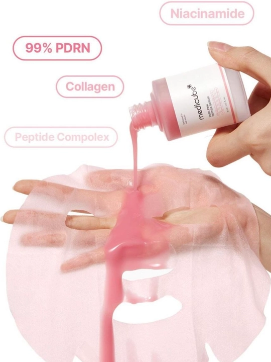 Medicube PDRN Pink Peptide Serum PDRN va peptidlar bilan lifting-niqobi