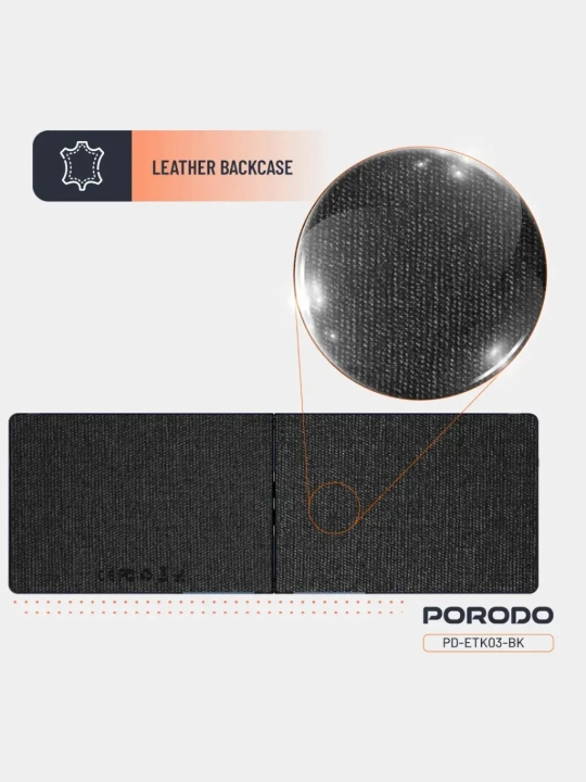 Simsiz klaviatura Porodo Crystal Shell, Bluetooth, buklanadigan, Type-C, 65 tugmalik