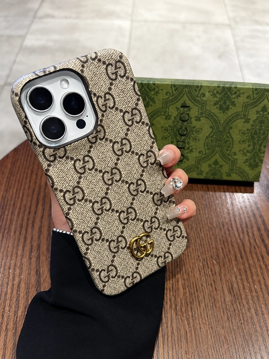 Чехол для iPhone 11, 12, 13, 14, 15, 16, 17, Pro, Max, Gucci - 