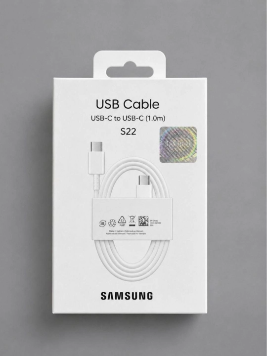 Samsung USB-C dan USB-C ga kabel, 1 metr, tez zaryadlash va ma'lumot uzatish