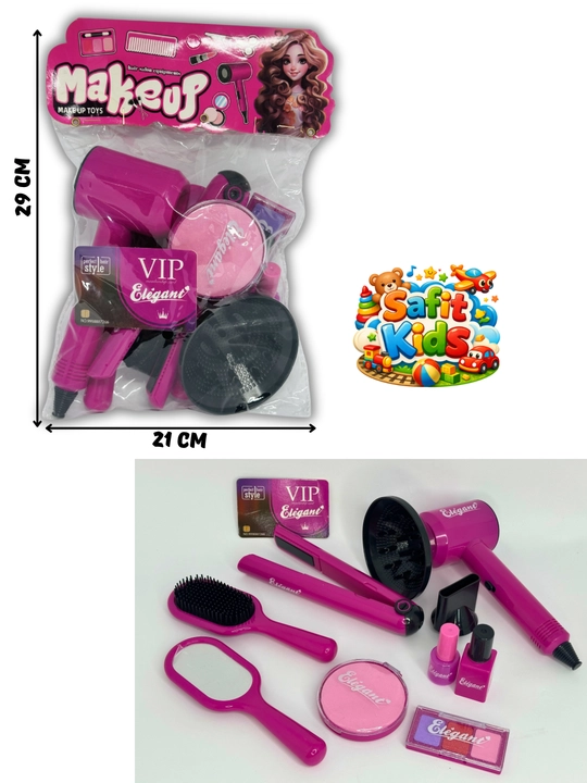 Салонный набор для девочек, игрушечный набор с феном, расческой, зеркалом и утюжок