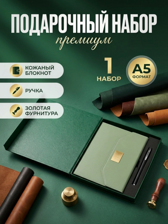 Erkaklar va ayollar uchun sovg'a to'plami, bloknot, ruchka, sovg'a quti - 