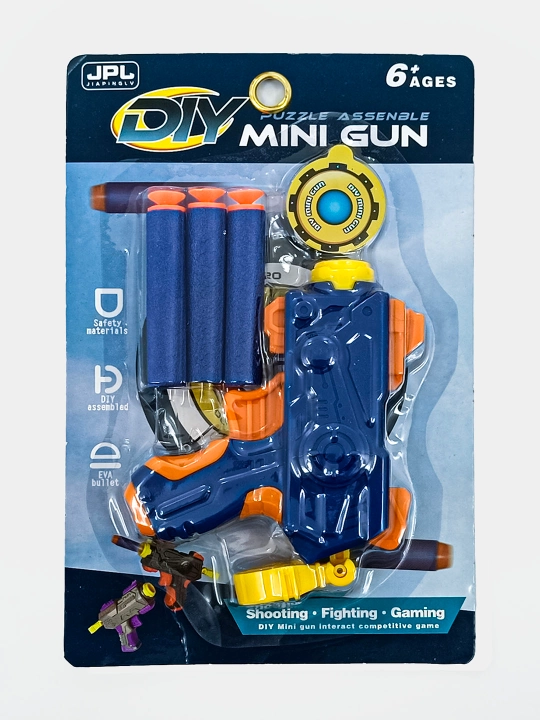 Konstruktor-to'pponcha DIY Mini Gun JPL NO.19868A, yumshoq o'qlar bilan