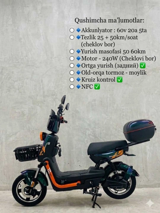 Model: XBW 60V 20Ah DRONGO ELEKTRO SKUTER