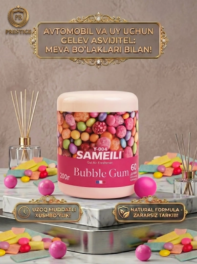 SAMELI Avtomobil osvijiteli va uy uchun geleviy aromatizator, havo xushbo'ylantirgich - 