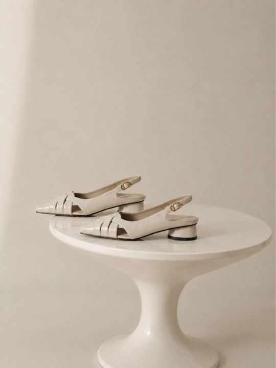 Женские туфли slingback, классическая и сетчатая модель - 