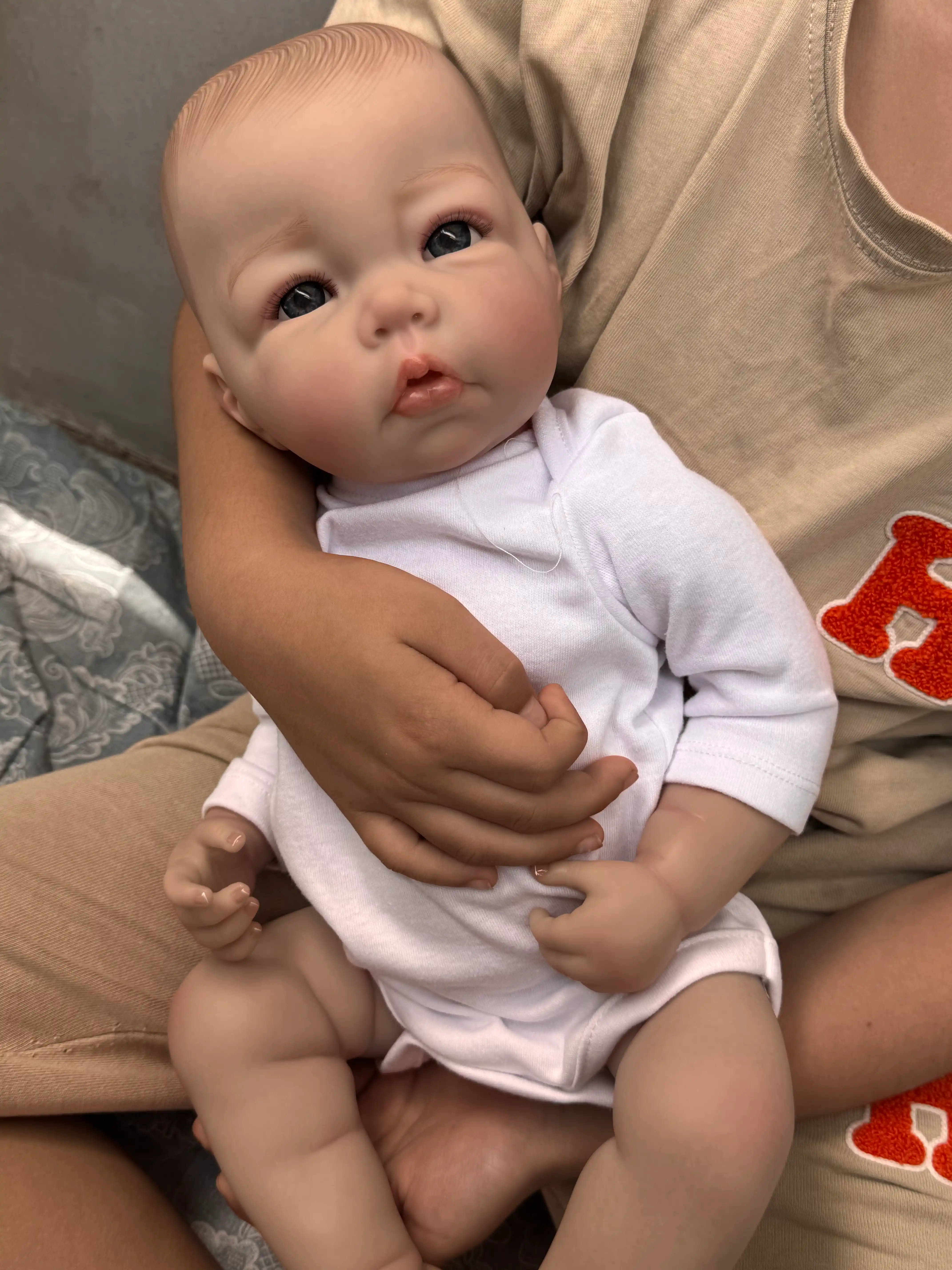 Reborn silikon qo‘g‘irchog‘i, to‘liq vinil-silikondan yasalgan realistik chaqaloq qo‘g‘irchoq, 50 sm