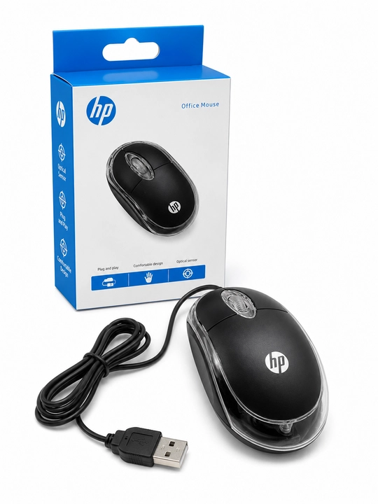 HP X-66 Gaming Mouse simli optik sichqoncha, USB, qora