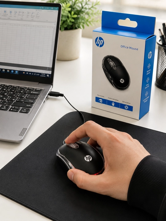 HP X-66 Gaming Mouse simli optik sichqoncha, USB, qora