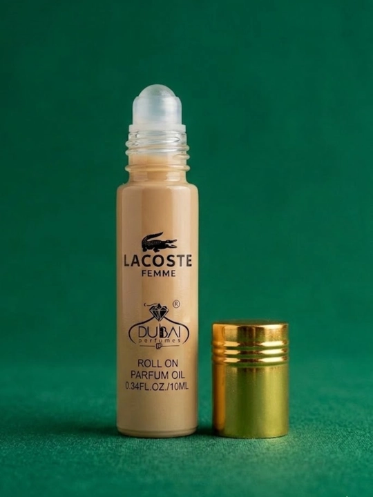 Ayollar uchun yog'li parfyum Lacoste Pour Femme, rolikli, uzoq vaqt saqlanadigan atir, moyli atir, 10 ml