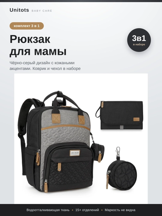 Сумка рюкзак для мамы - 
