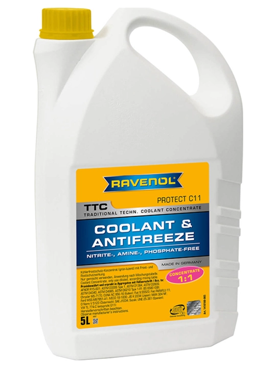 Антифриз RAVENOL TTC Protect C11 Concentrate концентрат, 5 литров - 