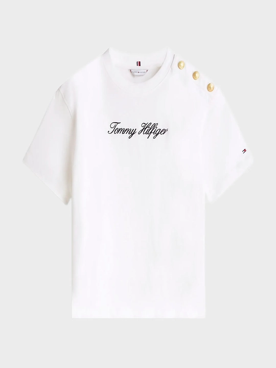 Футболка Tommy Hilfiger Gold Btn Script Mdrn Ss Tee Ww0ww47819