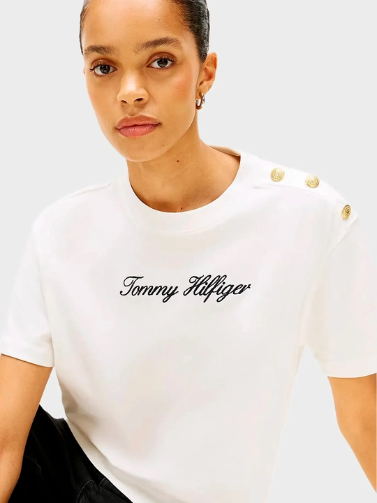 Футболка Tommy Hilfiger Gold Btn Script Mdrn Ss Tee Ww0ww47819
