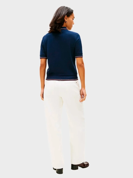 Tommy Hilfiger Polo TH SCRIPT LYOCELL ZIP SS POLO WW0WW47853