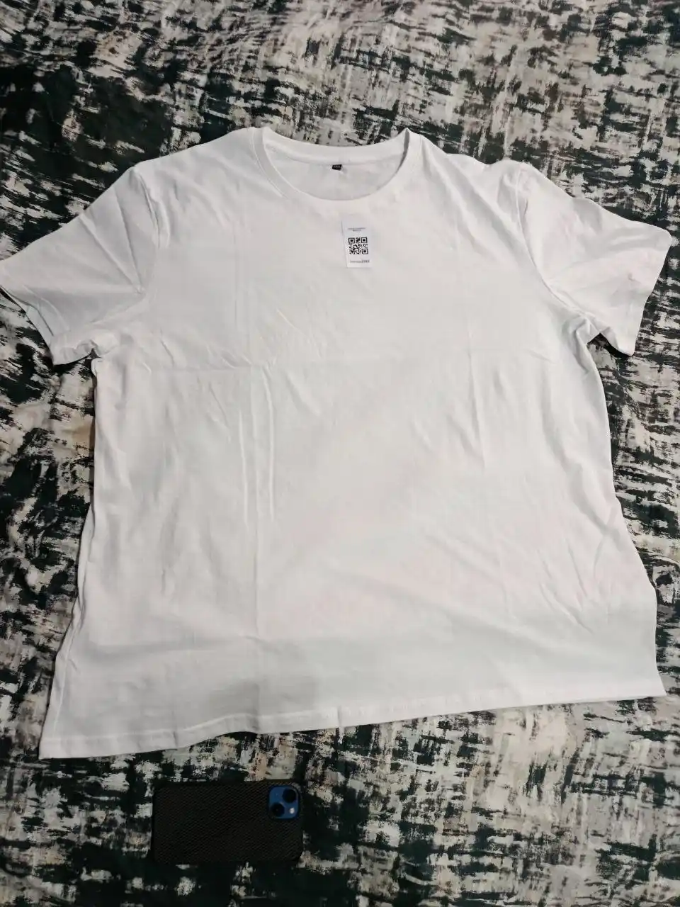 Ayollar va erkaklar uchun futbolka oversize 100% paxta oq/qora M-3XL