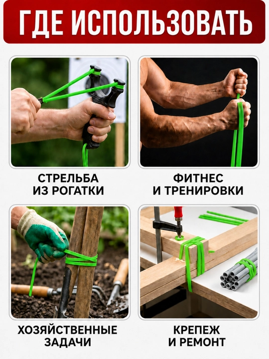 Готовые резинки для рогатки