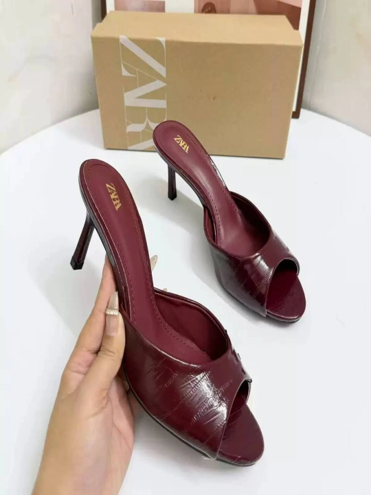 Ayollar uchun poshnali myuli tufli ZARA – ochiq burunli elegant model