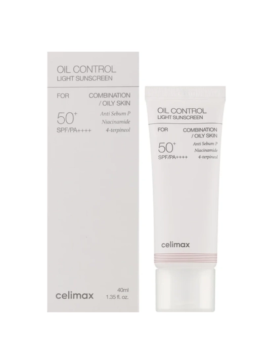 Celimax Oil Control Light quyoshdan himoyalovchi yengil krem SPF50+ PA++++