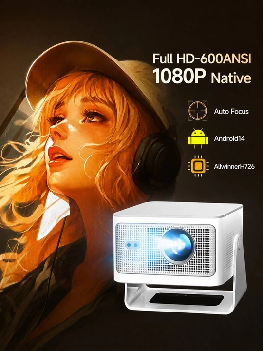 Умный смарт проектор HY350 Max Android 14, Full HD,Bluetooth - 