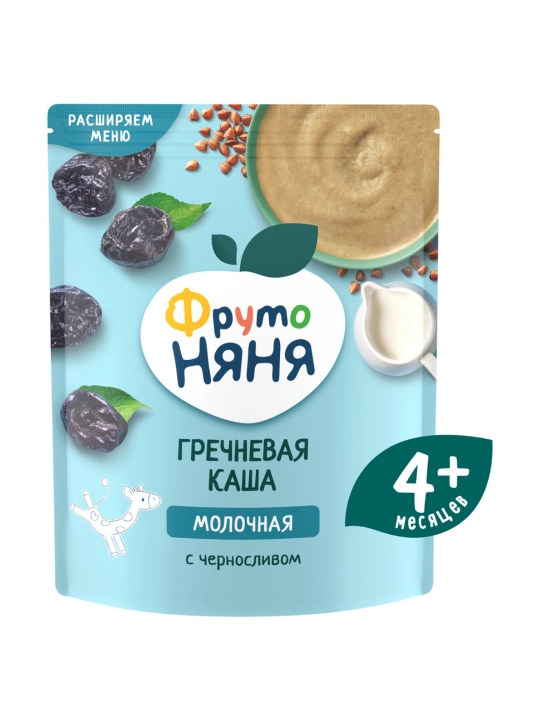 ФрутоНяня Каша гречневая молочная с черносливом 200 г, 1 шт - 