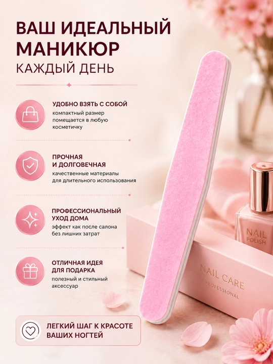 Пилка для ногтей, для маникюра и педикюра