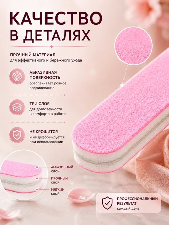 Пилка для ногтей, для маникюра и педикюра