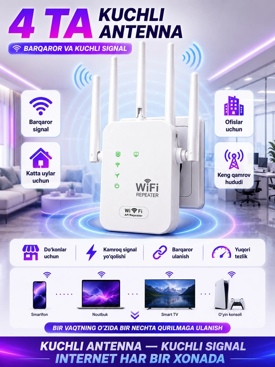 Усилитель сигнала Wi-Fi, мини-роутер, ретранслятор, 3 в 1, 5G