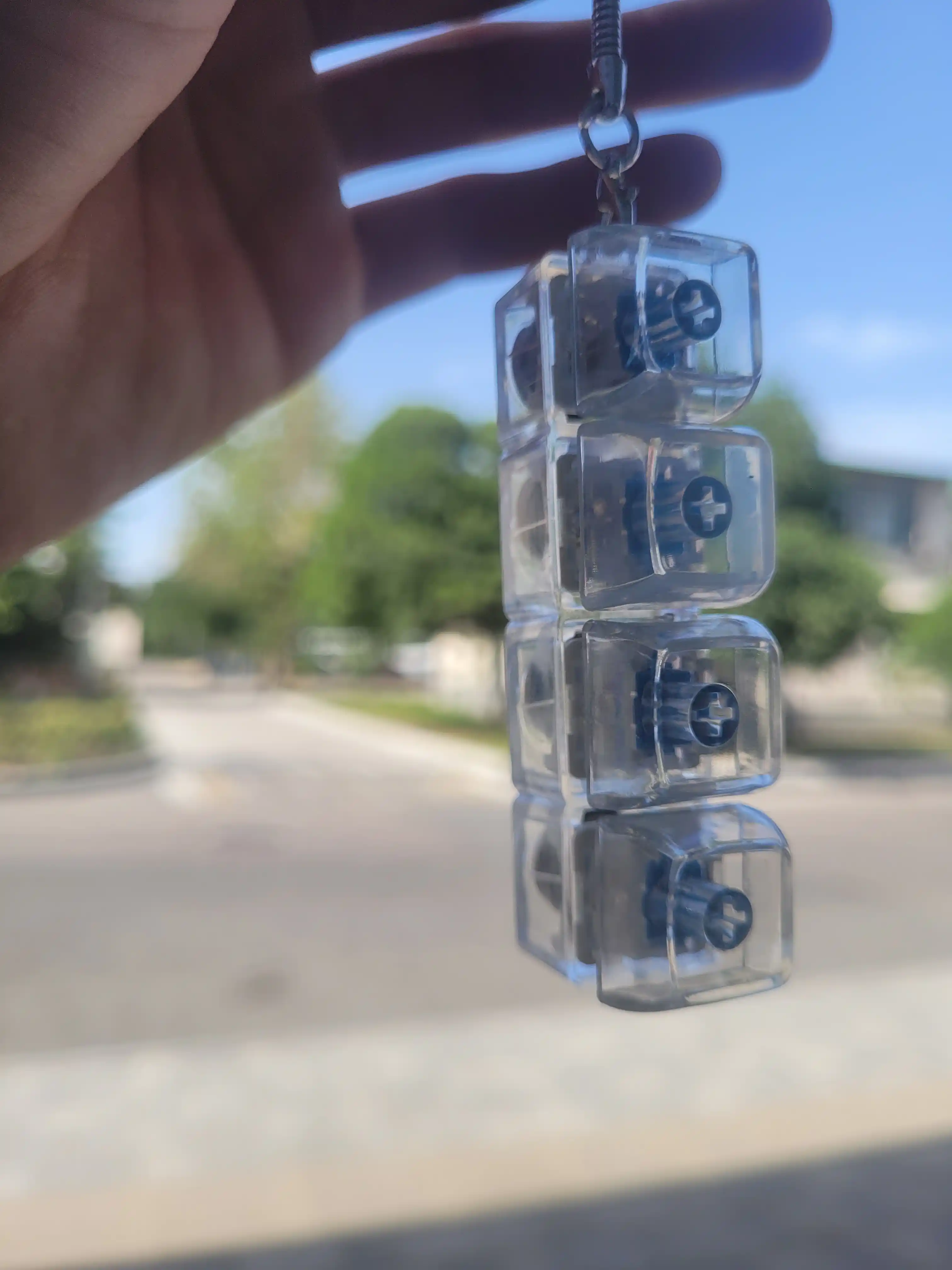 Антистресс-кликер с LED подсветкой, брелок антистресс, брелок клавиатура