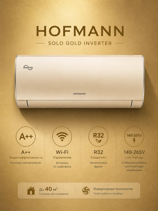 Hofmann Solo Gold 3D G10 Inverter — инверторный кондиционер с 3D потоком воздуха - 