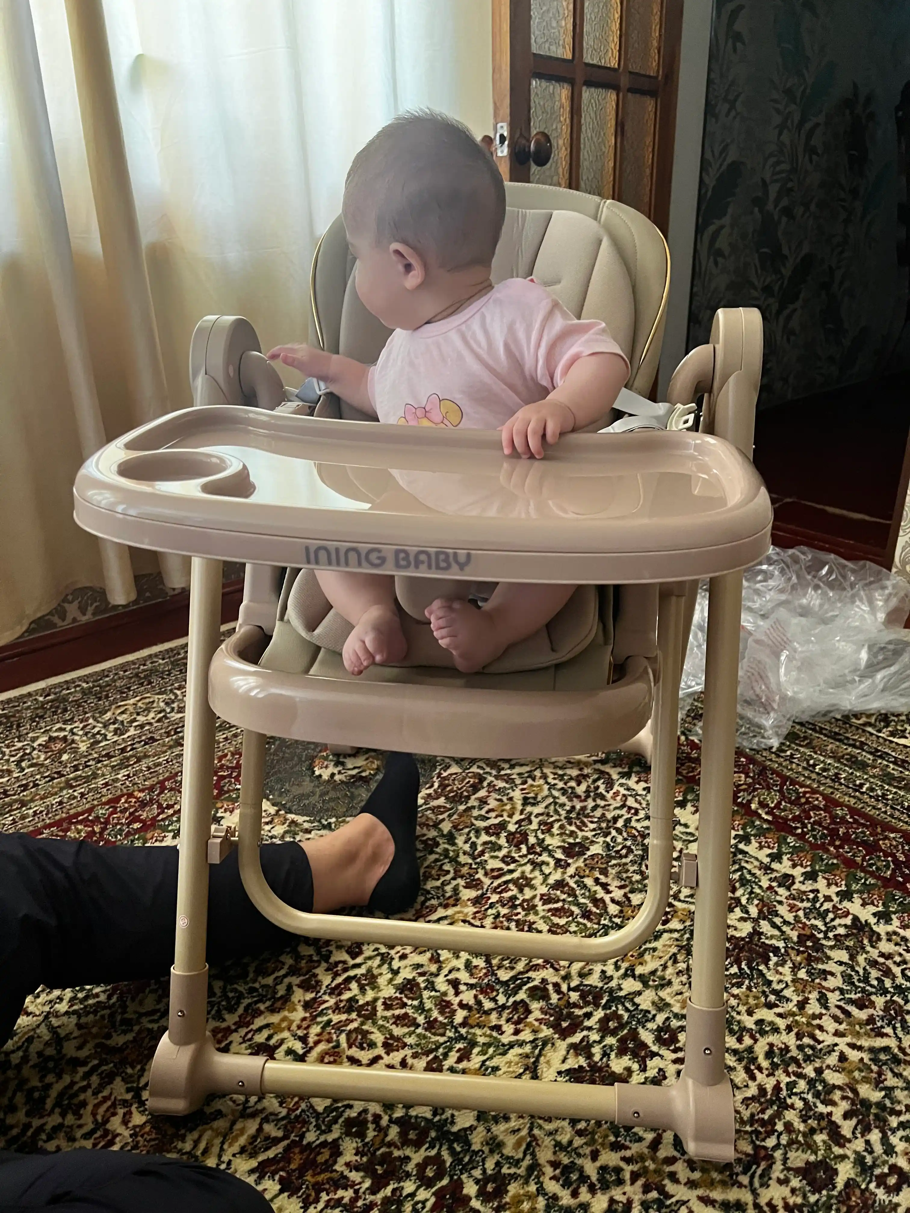 Детский стульчик для кормления + качели для детей Kidilo, 3 в 1, стульчик для детей