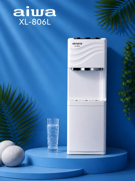 Кулер для воды AIWA XL-806L – Горячая и холодная вода, Белый, Черный, Серый - 