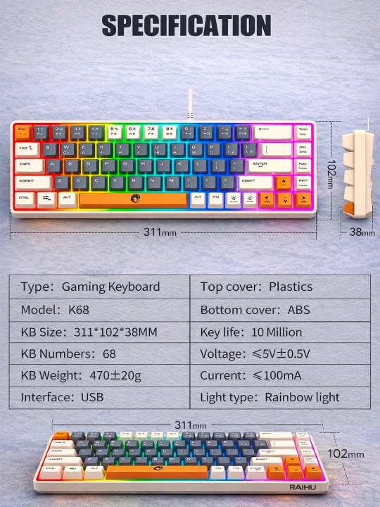 RGB klaviatura, simli, simsiz, mexanik variantlar, klaviatura + sichqoncha to‘plami