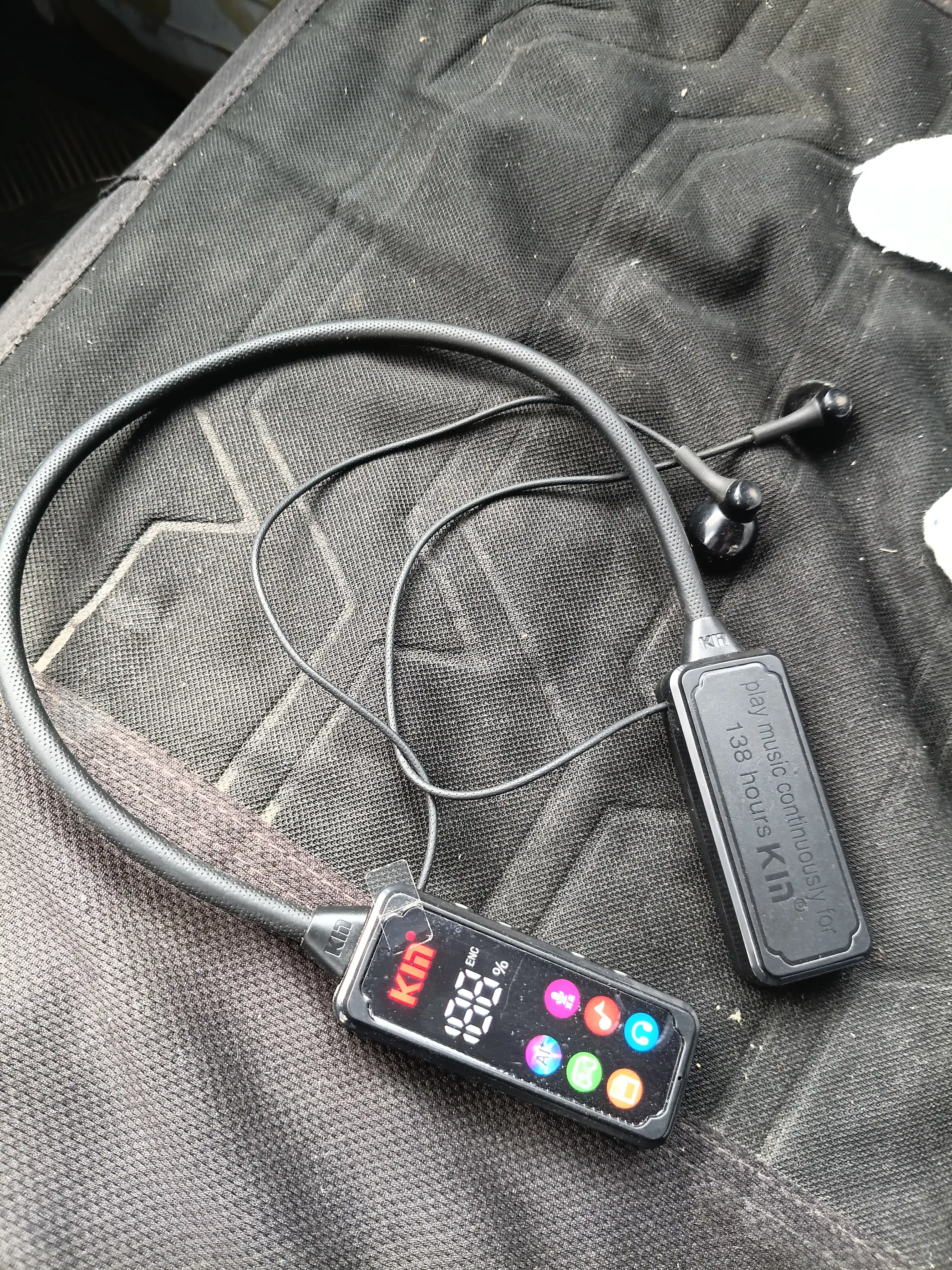 Simsiz quloqchin KIN KL100 Bluetooth 5.4 1100 mAh ENC mikrofon bo'yinbog' dizayn naushnik