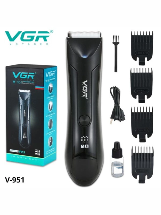 VGR V-938 butun tana uchun trimmer, suv o'tkazmaydi, xavfsiz tishlar, displey va chiroqcha