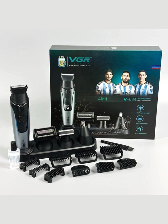 Триммер для всего тела VGR V-938, водонепроницаемый, безопасное бритьё, дисплей и фонарик