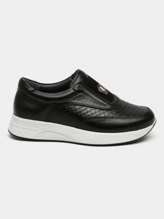 Erkaklar va o‘smirlar uchun Premium Black sliponlar, tabiiy charm, qulay yengil taglik
