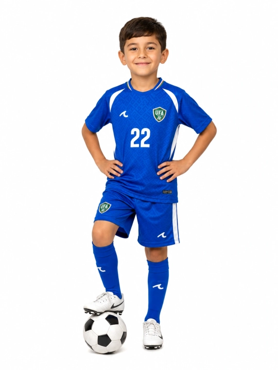 Uzbekistan National Team Kids Kit - O‘zbekiston terma jamoasi formasi, bolalar va o‘smirlar uchun - 