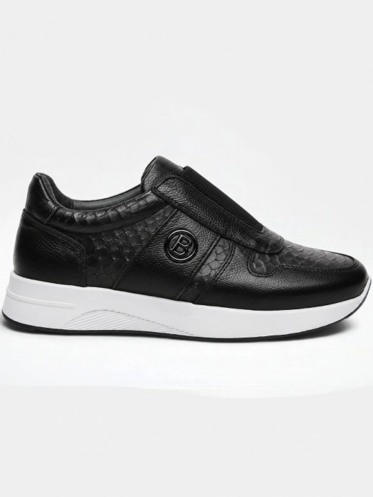 Erkaklar va o‘smirlar uchun Premium Black sliponlar, tabiiy charm, qulay yengil taglik