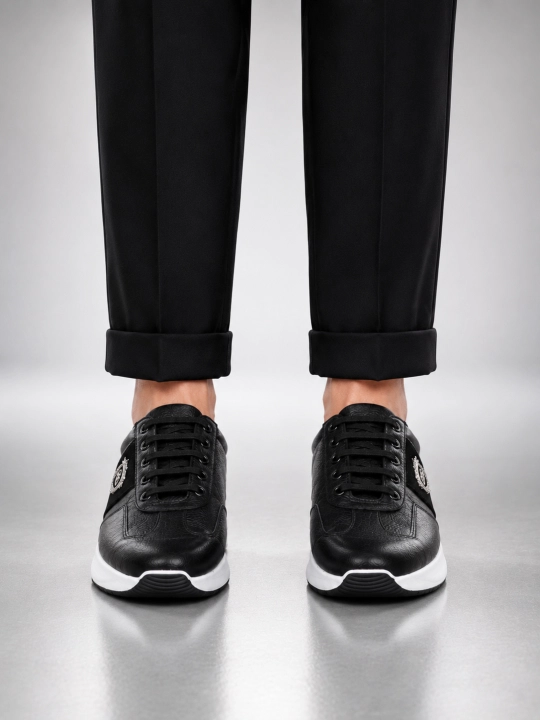 Erkaklar va o‘smirlar uchun Premium Black sliponlar, tabiiy charm, qulay yengil taglik