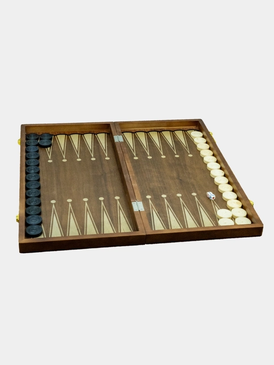3 ta 1 da stol to‘plami Chess Checkers Backgammon - yog‘ochdan yasalgan shaxmat, shashka va nard