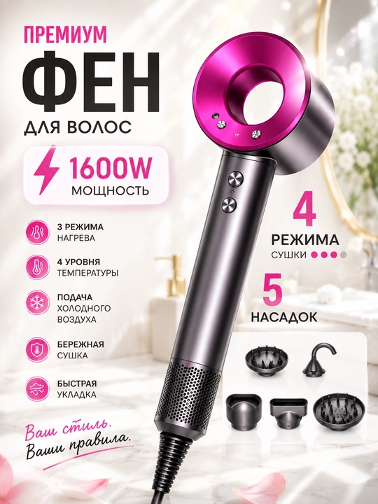 Ayollar uchun professional fen cho'tka, multistyler
