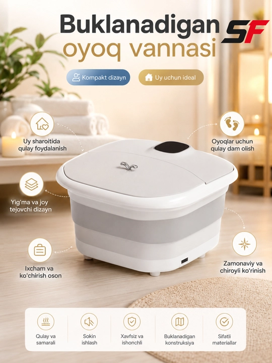 Oyoq uchun gidromassaj vannasi - 