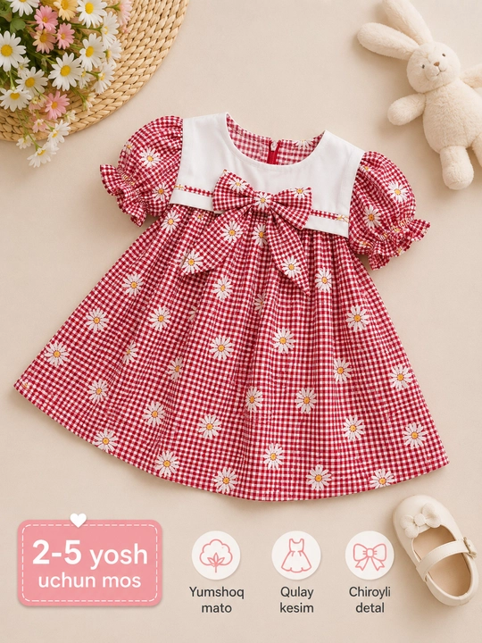 Легкое платье для девочек 2-5 лет – красивый и современный фасон