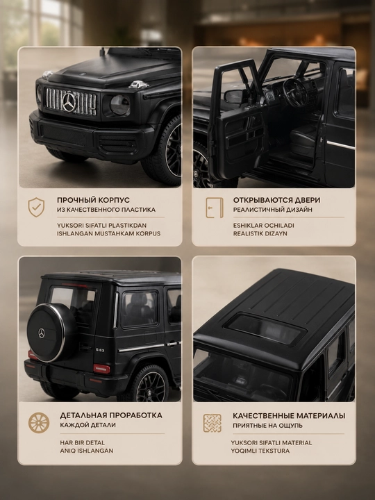 Mercedes Benz G63 radio boshqaruvli mashina 1:12 RC model avtomobil